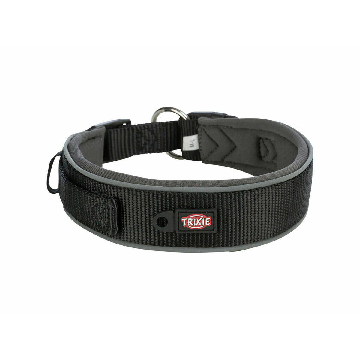 Trixie Hundehalsband Trixie Premium Schwarz Graphit M/L 40-48 Cm