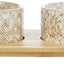 Trixie Set Futternapf / Wassernapf Keramik / Bambus Weiss / Natur