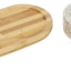 Trixie Set Futternapf / Wassernapf Keramik / Bambus Weiss / Natur