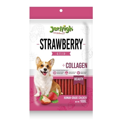 Jerhigh Erdbeersticks Mit Huhn Und Kollagen