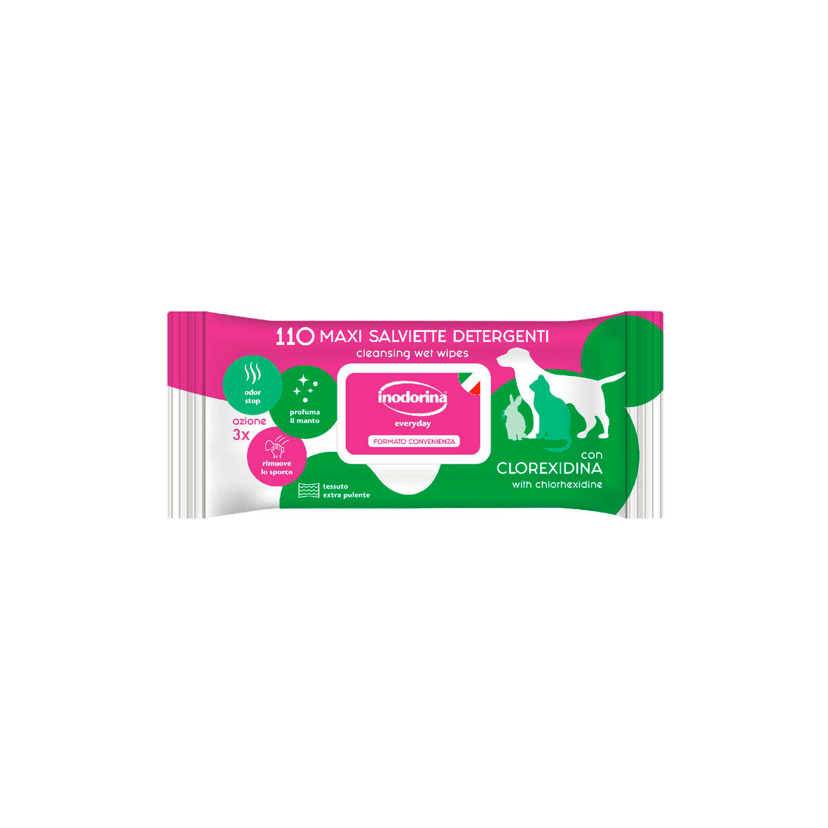 Inodorina Feuchttücher Für Haustiere Inodorina Refresh 110 Stück