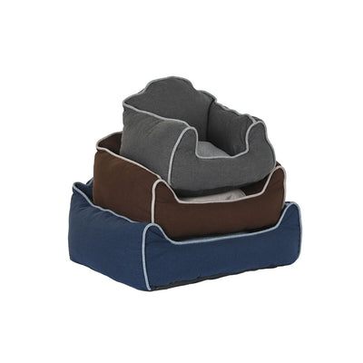 Dkd Home Decor Haustierbettchen Dkd Home Decor Blau Braun Grau 72 X 61 X 34 Cm