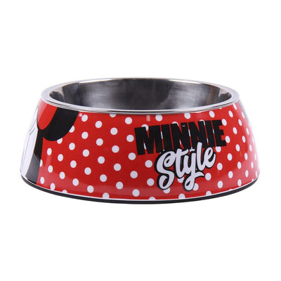 Minnie Mouse Futternapf Für Hunde Minnie Mouse Rot Melamine 180 Ml Schwarz Metall
