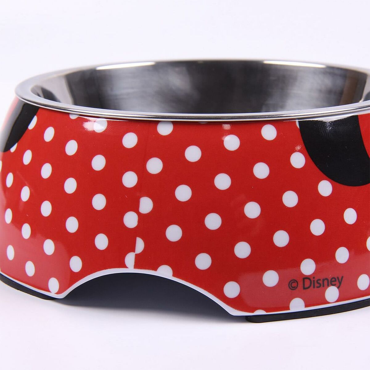 Minnie Mouse Futternapf Für Hunde Minnie Mouse Rot Melamine 180 Ml Schwarz Metall