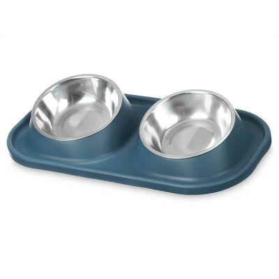 Mascow Futternapf Für Hunde Mascow 317 Blau Metall 40 X 8,5 X 22 Cm Double