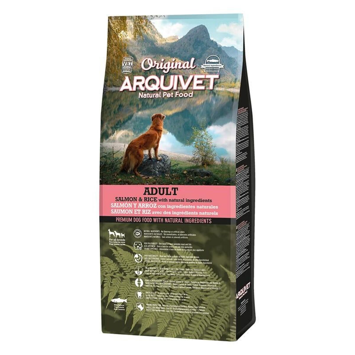 Hundefutter Arquivet Original Erwachsener Lachsfarben 12 Kg