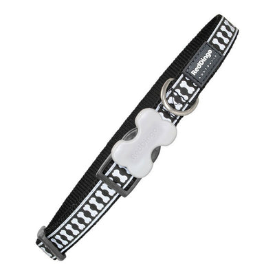 Red Dingo Hundehalsband Red Dingo Knochen Reflektierend 41-63 Cm Schwarz