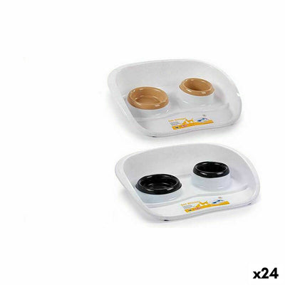 Stefanplast Futternapf Für Haustiere Stefanplast Double Kunststoff 34 X 11 X 46,5 Cm (24 Stück)