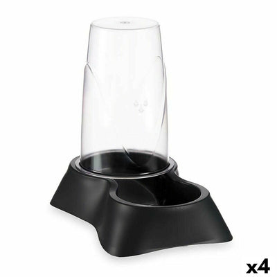 Mascow Futternapf Für Haustiere Ausgabegerät Schwarz Polypropylen 3,5 L 21,5 X 32,5 X 32,5 Cm (4 Stück)