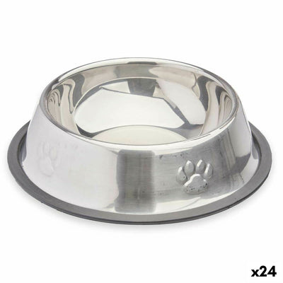Mascow Futternapf Für Hunde Mascow 311 Grau Silberfarben Gummi Metall 35 X 0,03 X 25 Cm (24 Stück)