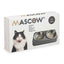 Mascow Futternapf Für Haustiere Grau Metall 35 X 7,5 X 19 Cm Double (12 Stück)